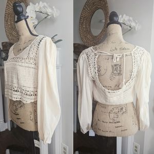 Free People Cynthia Crochet Top